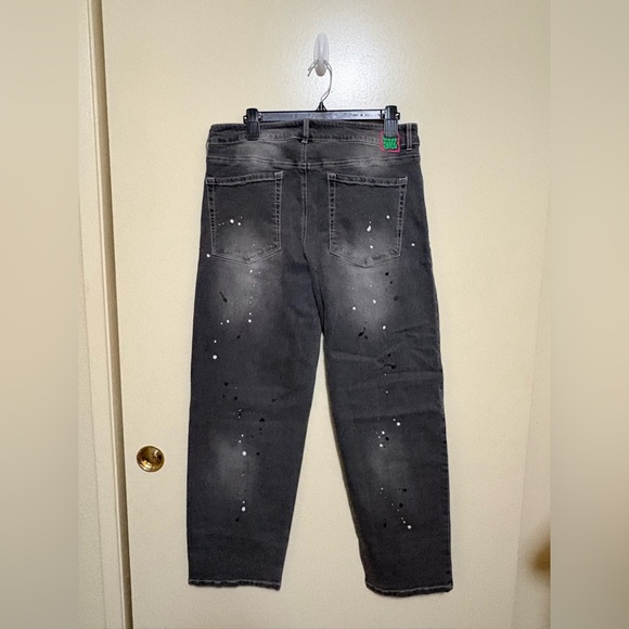 Empyre Tara Splatter Grey Low Rise Denim Skate Jeans - Picture 4 of 9